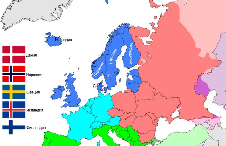 Scandinavian countries. Государство в Северной Европе на скандинавском полуострове. Скандинавия на карте Европы. Карта скандинавских стран.